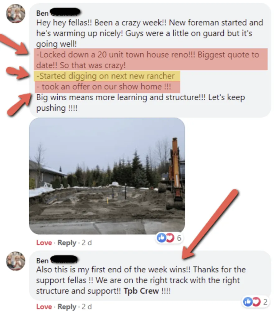Builder win shared in The Professional Builder community