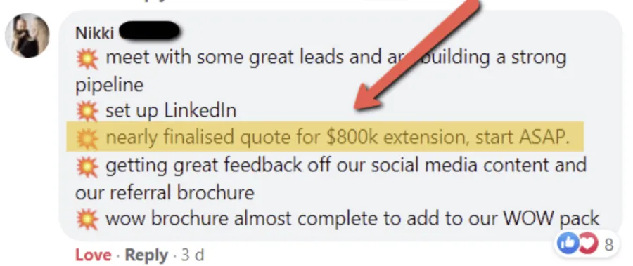 Builder win shared in The Professional Builder community