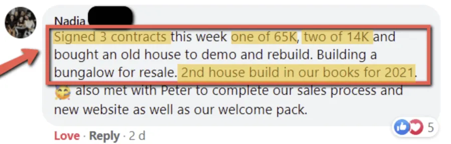 Builder win shared in The Professional Builder community
