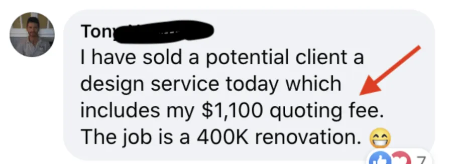 Builder win shared in The Professional Builder community