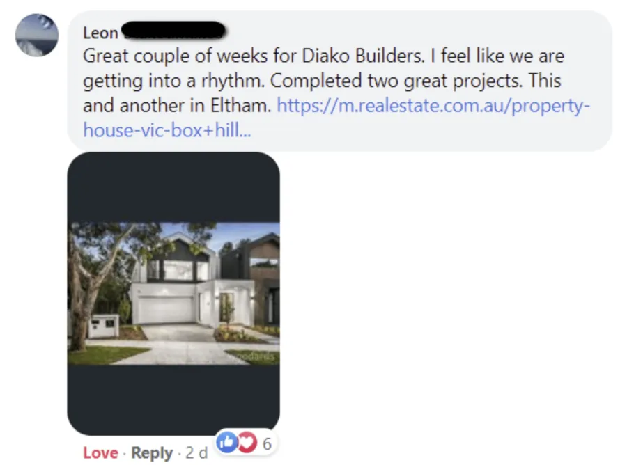 Builder win shared in The Professional Builder community