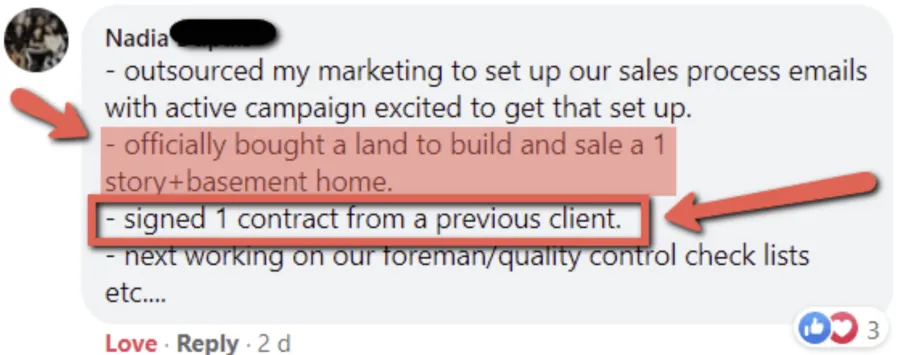 Builder win shared in The Professional Builder community