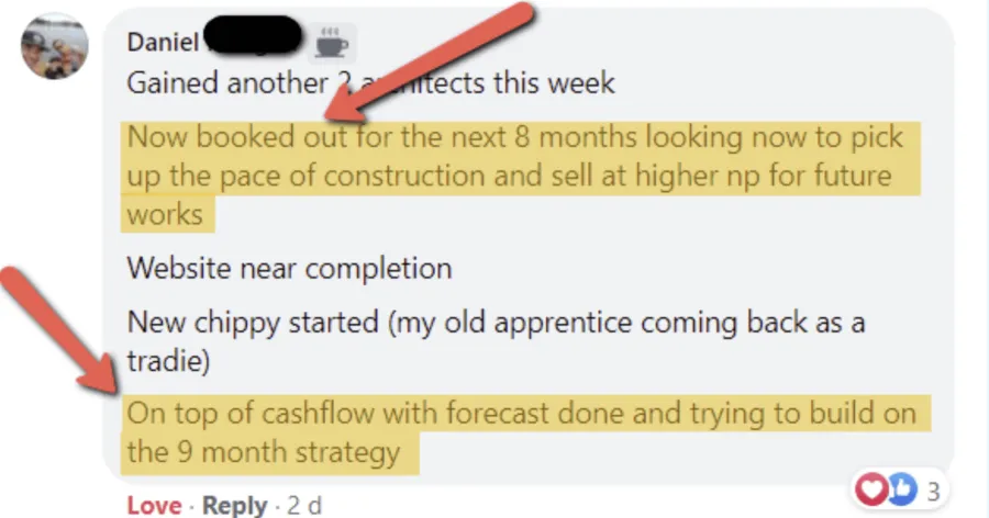 Builder win shared in The Professional Builder community
